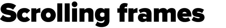 Scrolling frames