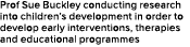 Prof Sue Buckley conducting research into children s development in order to develop early interventions, therapies a   