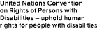 United Nations Convention on Rights of Persons with Disabilities   uphold human rights for people with disabilities 