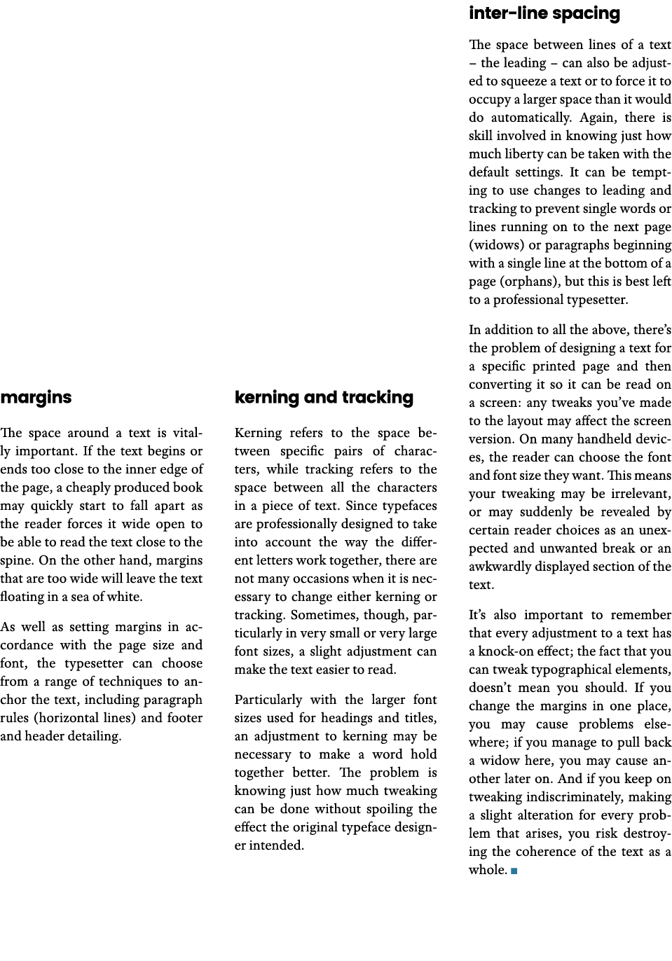 margins The space around a text is vitally important  If the text begins or ends too close to the inner edge of the p   